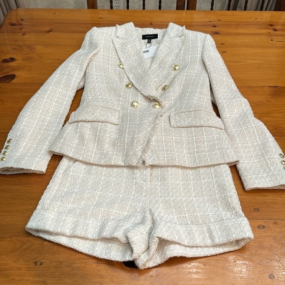NWT Karen Millen Sparkle Tweed Military Blazer & Short Set - Picture 10 of 17